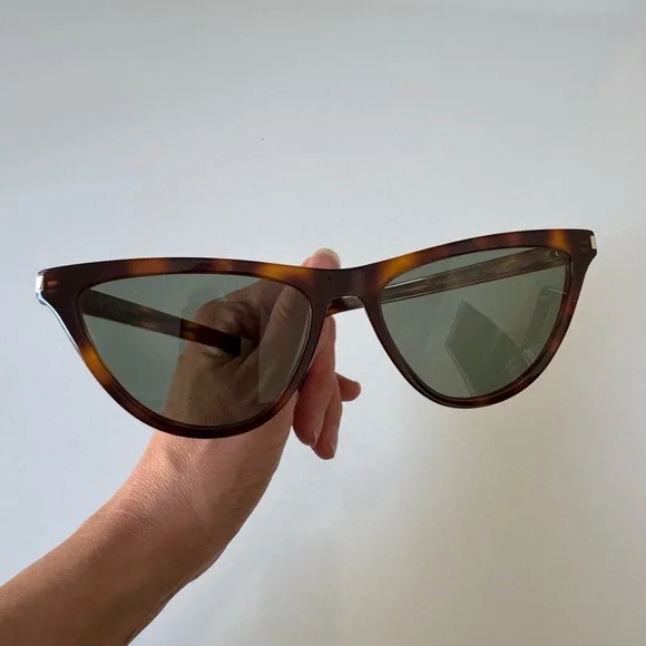 Saint Laurent SL550 SLIM 002 Cat Eye Havana Tortoiseshell 56-16-145 Sunglasses - Picture 13 of 16